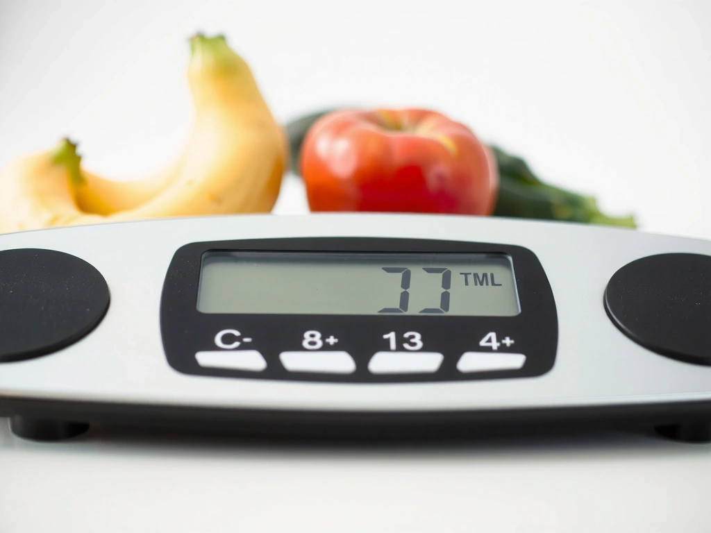 Waage, die ein gesundes Gewichtsmanagement symbolisiert